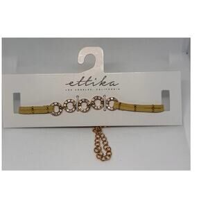 NEW ETTIKA REVOLVE  Rhinestone Circle Choker Necklace